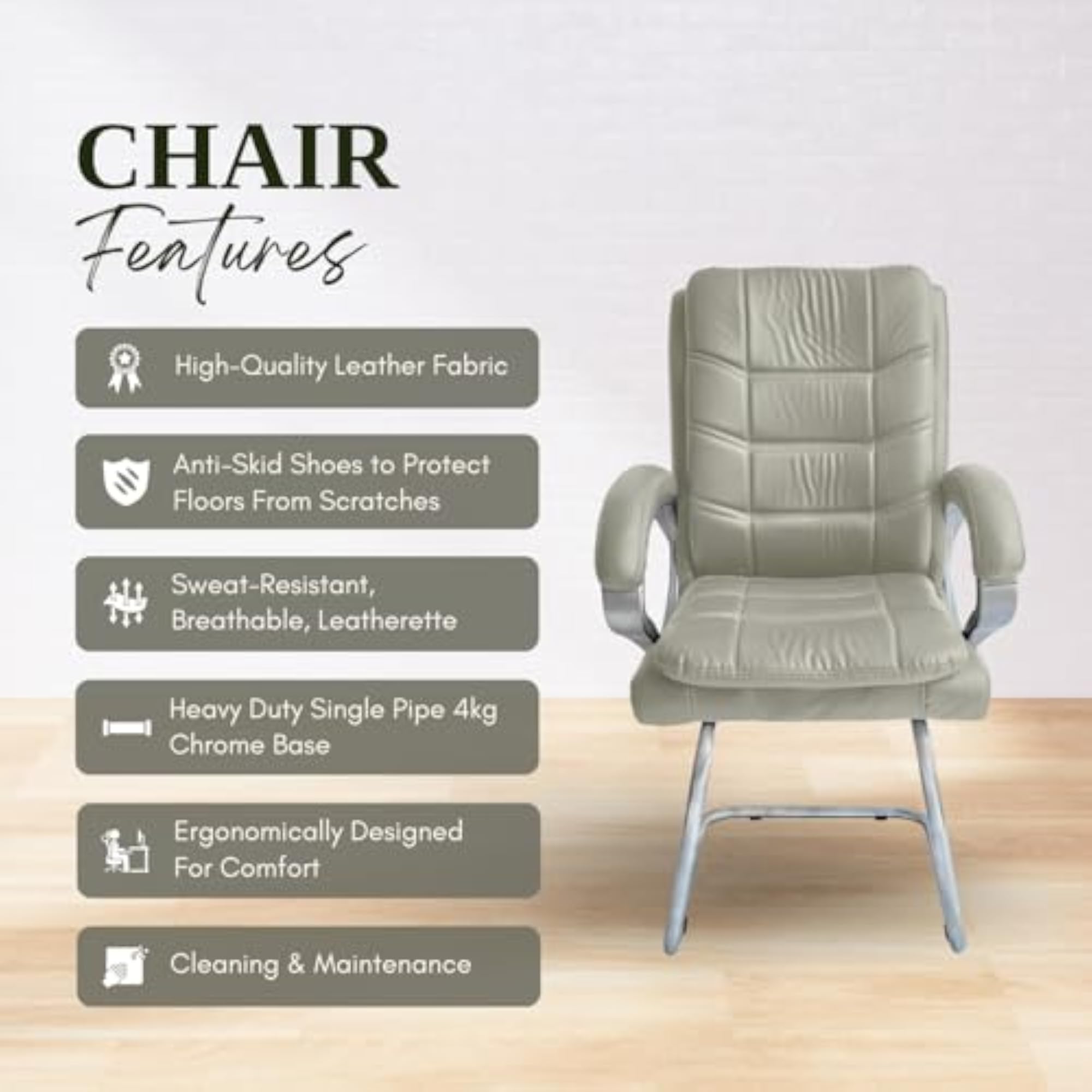 Executive Office Visitor Chair with Ergonomic Design